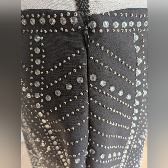 Jeweled Tassel Skirt, Black, Size Large - Picture 7 of 9